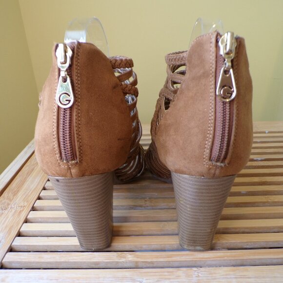 G by Guess Heels Leather Strappy Open Toe Shoes Women’s Size 9.5M - Picture 4 of 14
